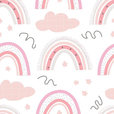 Gökkuşağı desenli. Dijital kağıt. Yaratıcı çocuksu baskı.