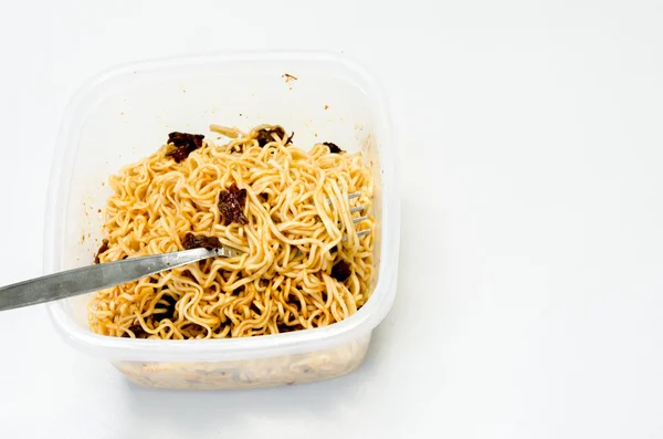 Instand noodle, it's meal of office man. — Stock Photo, Image