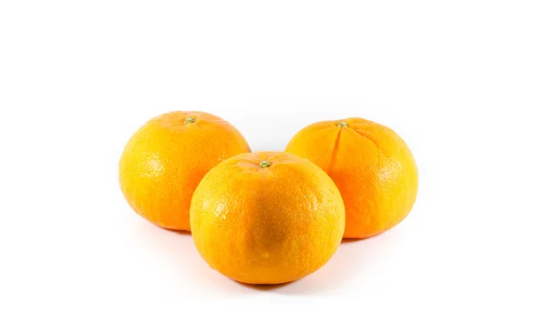 Das Stück Orangenfrucht auf weißem Hintergrund — Stockfoto
