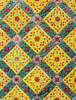 Tay tarzında arka plan tapınak duvarına