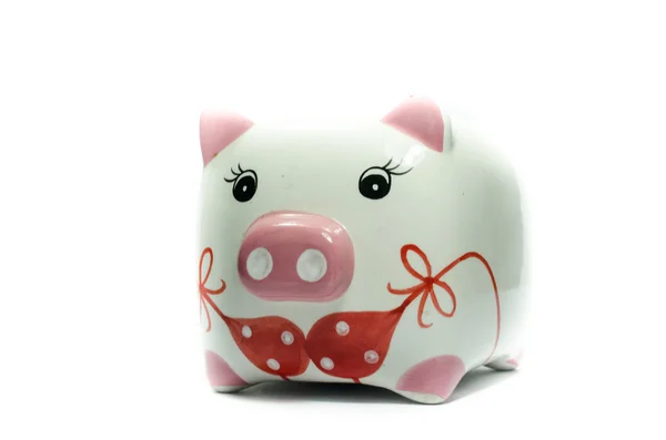 Ceramic piggy bank for coins saving. — Stock Photo, Image