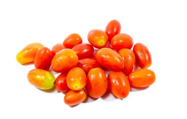 Grup tecavüz kiraz domates beyaz arka plan üzerinde