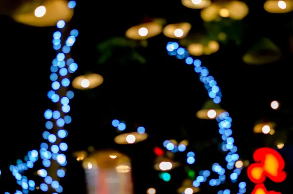 Urban city night light bokeh , defocused blur background — Stock Photo, Image