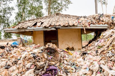 Nakonpanom, Tayland - 22 Nisan: Belediye atık bertaraf