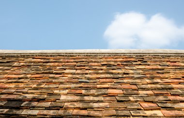 Retro kiremit çatı arka planı için