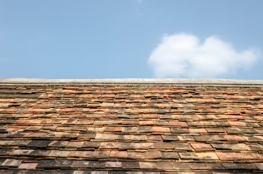 Retro kiremit çatı arka planı için