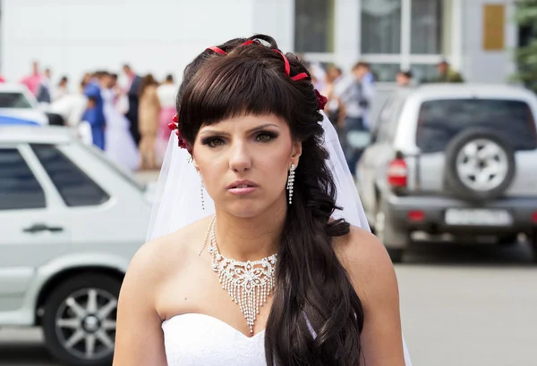 Offended bride — Stock Photo, Image