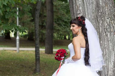 gelin gül buketi ile