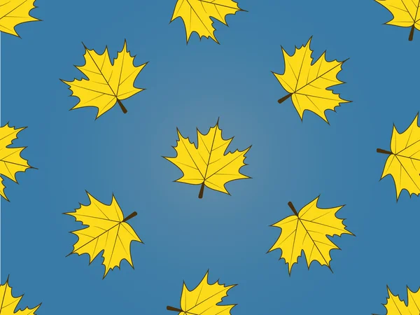 Motif de feuilles d'érable sans couture — Image vectorielle
