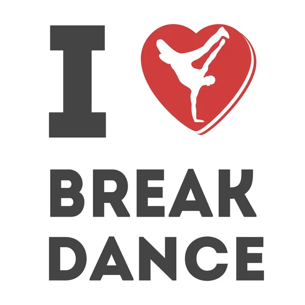 Break Dance Illustration Logo — Stockvektor