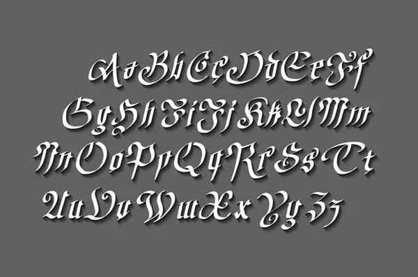 Вінтажний готичний старий стиль шрифт на темному фоні — стоковий вектор