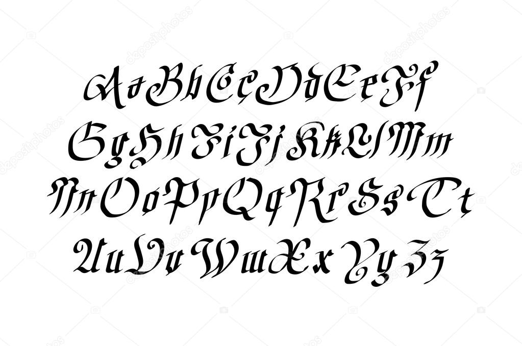 scrittura gotica alfabeto scaricare