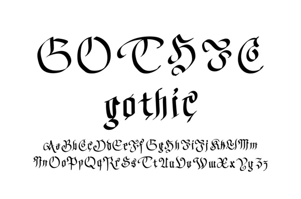 Современный готический шрифт. Вектор букв готики — стоковый вектор