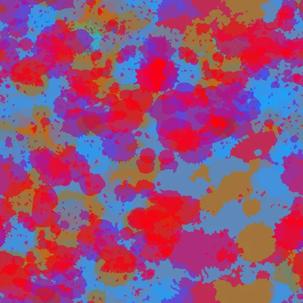 Sömlös abstrakt mönster våren röd blå konst makro konsistens akvareller bakgrund — Stock vektor