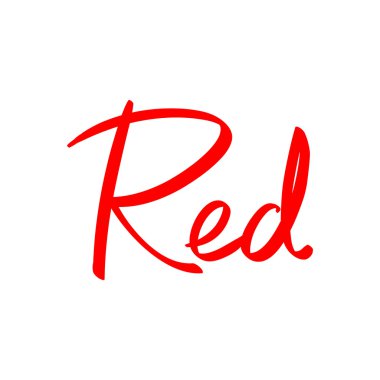 vektör kırmızı kelime yazı 