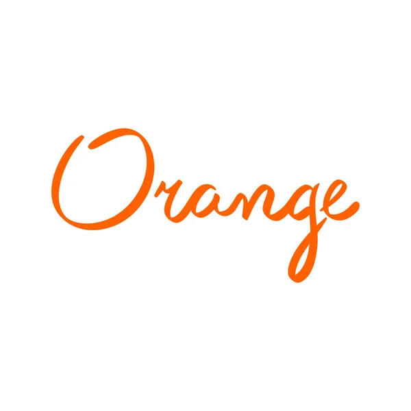 Vector typography and orange in flat style — Stock Vector