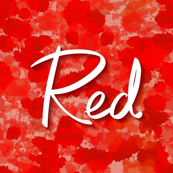 カラフルなベクトルの背景ベクトル赤い単語レタリング テキストの色を抽象化します。 — ストックベクタ