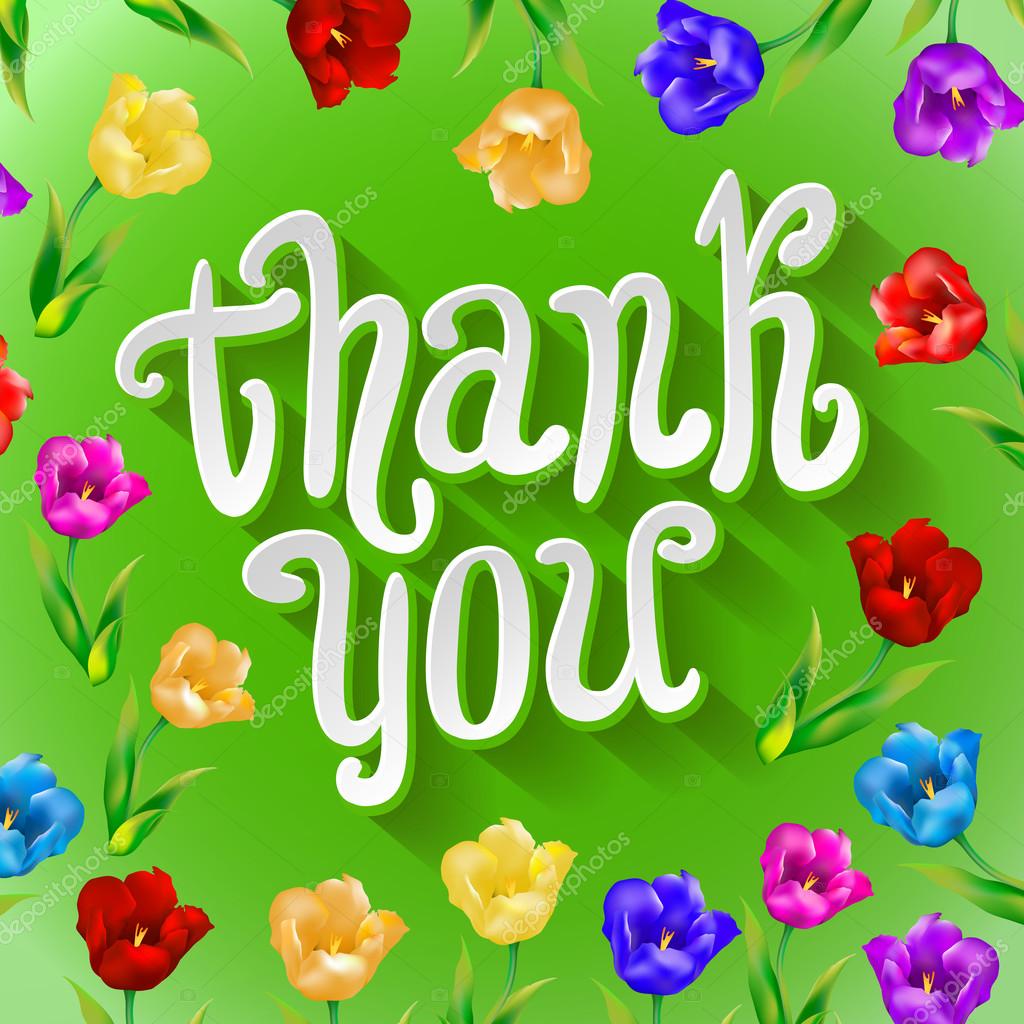 Thank You Images With Flowers Animation