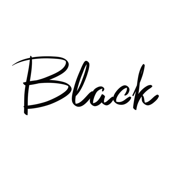 Nombre escrito a mano del color negro — Vector de stock