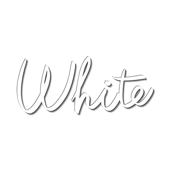 Literowanie odręcznie nazwę biały — Wektor stockowy