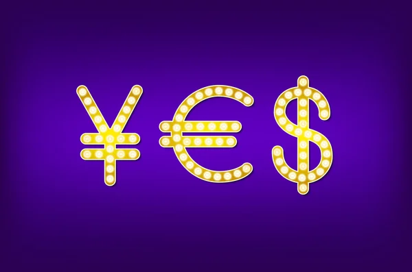 Yes in form money symbol, 3d vector vintage — Stock Vector