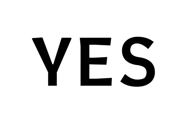 Yes sign in speech vector — Stockvector