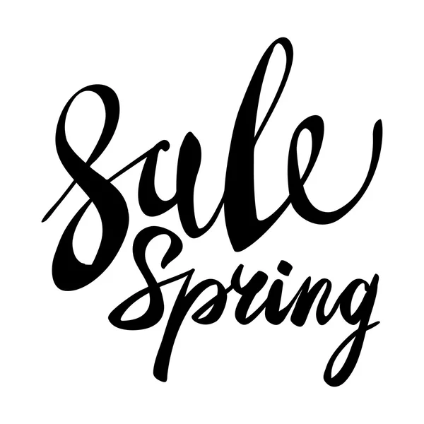 春のセールは、レタリング文字体裁デザイン。ベクトル春セール レタリング ・ ロゴ。手描き下ろし春販売レタリング バナー。ベクトルは、春のタイポグラフィ デザイン要素を分離しました。ビッグ スプリング クリアランス — ストックベクタ