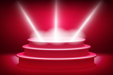 curtains.vector tiyatro background.scene ve kırmızı curtains.red podyum üzerinde kırmızı bir arka plan asmak