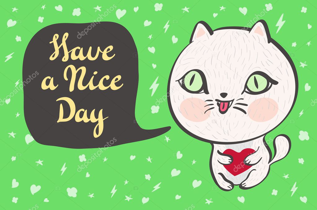Illustration Vectorielle D Un Chat Blanc Mignon Avec Un Cœur Dit Passez Une Bonne Journee Illustration Romantique Mignonne Avec Texte Drole Carte De Saint Valentin Avec Personnage De Dessin Anime Image Vectorielle Par Illustration Vectorielle D Un Chat Blanc Mignon Avec Un Cœur Dit Passez Une Bonne Journee Illustration Romantique Mignonne Avec Texte Drole Carte De Saint Valentin Avec Personnage De Dessin Anime Image Vectorielle Par