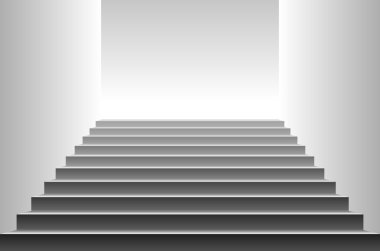 Merdiven. Detaylı siyah merdiven, eps10 vektör Illustration