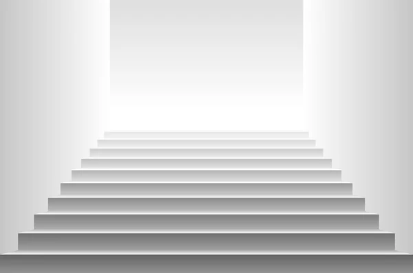 Merdiven. ayrıntılı Beyaz merdiven, eps10 vektör Illustration — Stok Vektör