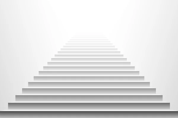 Escaleras aisladas sobre fondo blanco. Pasos. Ilustración vectorial — Vector de stock