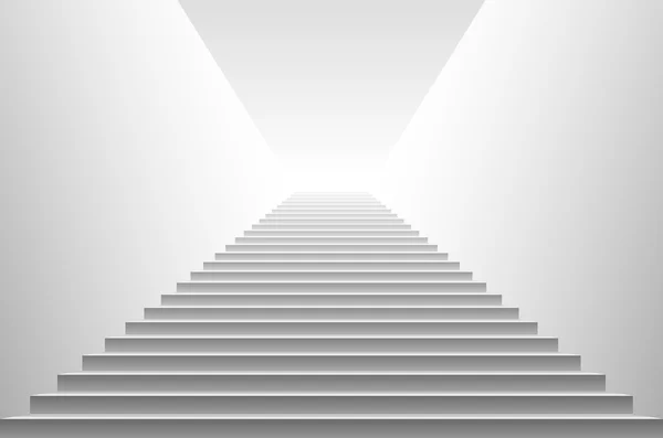 Stairs. detailed illustration of white stairs, eps10 vector — Stock Vector