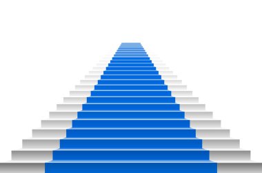 merdiven mavi halı ile. Mavi bir halı ile merdiven. merdiven mavi halı ile. vektör halı merdiven