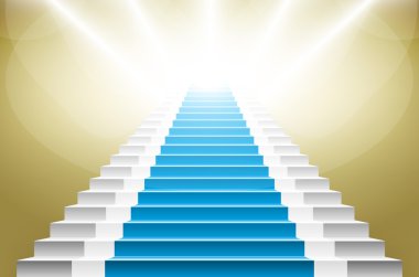 merdiven mavi halı ile. Mavi bir halı ile merdiven. merdiven mavi halı ile. vektör halı merdiven