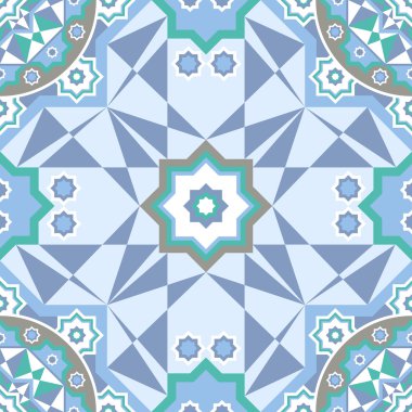 İslam Seamless modeli ile arka plan. Vektör çizim