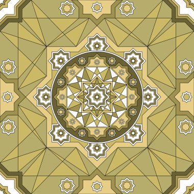 Vektör süslü sorunsuz sınır Doğu tarzı. Line art öğesi tasarım, metin için bir yer için. Düğün davetiyeleri ve tebrik kartları için süs vintage çerçeve. Geleneksel altın dekor.