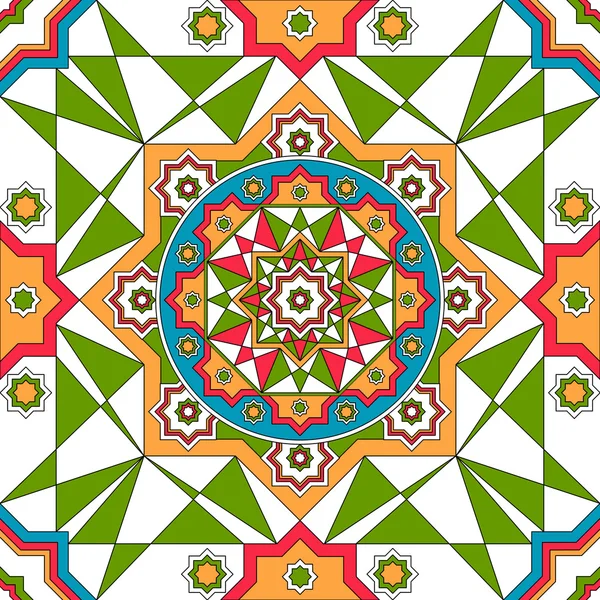 Oriental ornate seamless pattern. Ethnic bright seamless background. Vector illustration. — Stock Vector