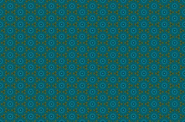 Lüks tarzda dikişsiz desen. Altın ve mavi süslü arka plan. Telkari çiçek motifi. Vektör çizimi