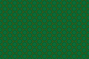 Retro yeşil renklerde dikişsiz geometrik desen, tasarım altın için vektör illüstrasyon arka plan