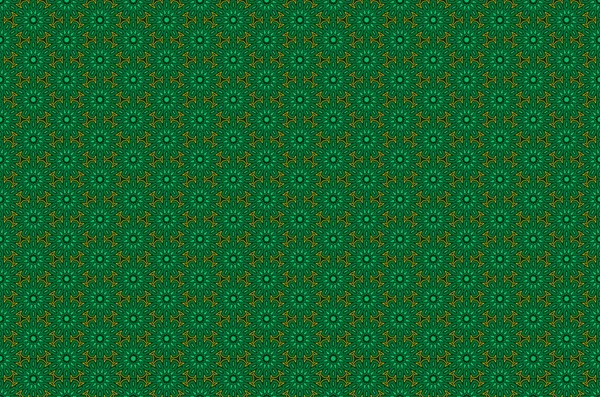 Nahtlose geometrische Muster in retro grünen Farben, Vektorillustration Hintergrund für Ihr Design Gold — Stockvektor