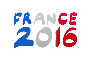 Vektör 2016 yazı Fransa bayrağı
