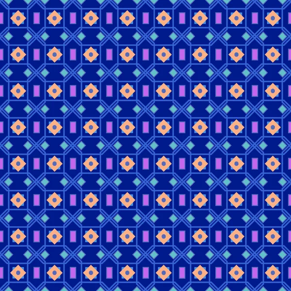 Nahtloses arabisches Muster. Vektorillustration. Blauviolett — Stockvektor