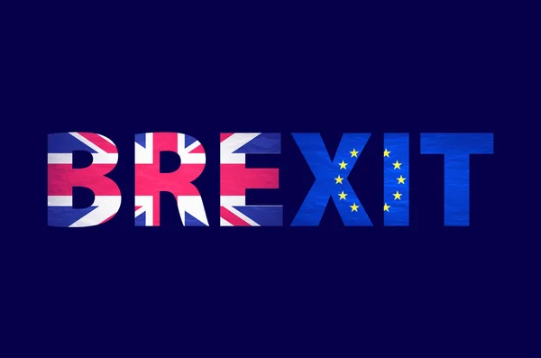 Brexit Texte isolé. Royaume-Uni sortie de l'image relative de l'Europe. Brexit nommé processus politique. Thème référendaire — Image vectorielle