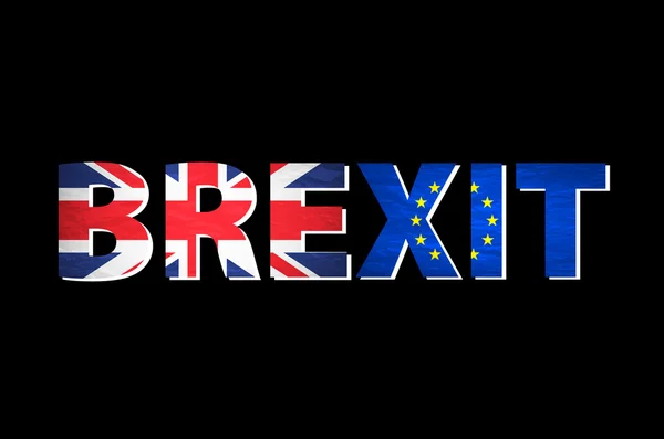 Brexit Metni İzole. Avrupa'daki göreceli görüntüden Birleşik Krallık çıkışı. Brexit'in adı siyasi süreç. Referandum teması — Stok Vektör