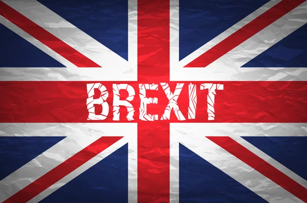 Brexit knackt Text isoliert. Vereinigtes Königreich verlässt Europa relativ gesehen. Brexit heißt politischer Prozess. Thema Referendum — Stockvektor