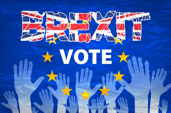 Brexit Texte Isolé art vecteur colorfull main — Image vectorielle