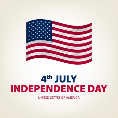 4 th Temmuz Bağımsızlık günü ABD. Amerika Birleşik Devletleri Amerika vektör. Çizim. Görüntü. Grafik. kartı. Amerikan bayrağı. Vatansever afiş.
