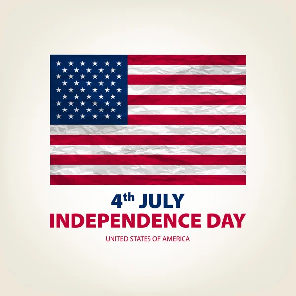 4 de julio Día de la Independencia de Estados Unidos. estados unidos de América Vector. Dibujo. Imagen. Gráfico. tarjeta. Bandera Americana. Bandera patriótica . — Vector de stock