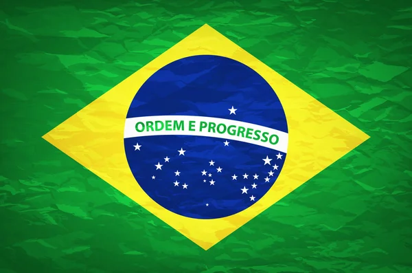 Un vieux drapeau grunge du Brésil vecteur d'état — Image vectorielle